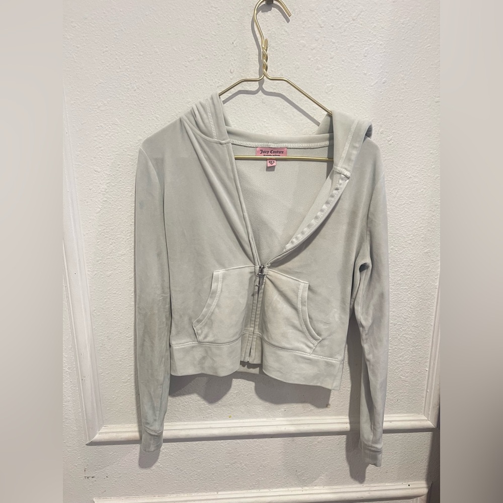 Juicy Couture Cream and Pink Label Hoodie